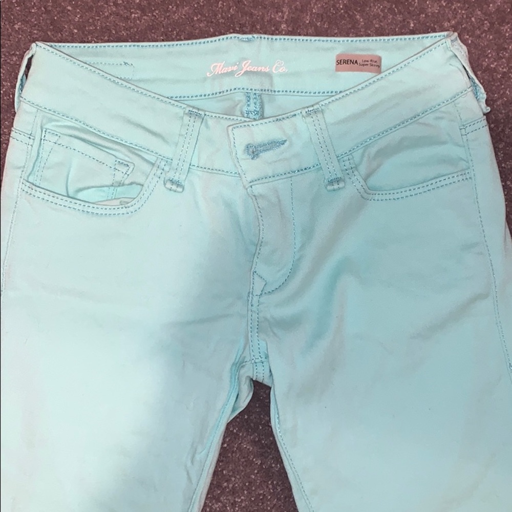Mint/ seafoam green colored jeans